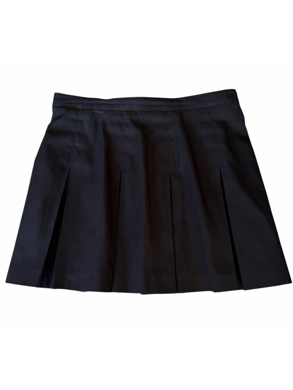 Vintage Pebble Beach Black Pleated Tennis Golf Skirt USA Made Womens 14
